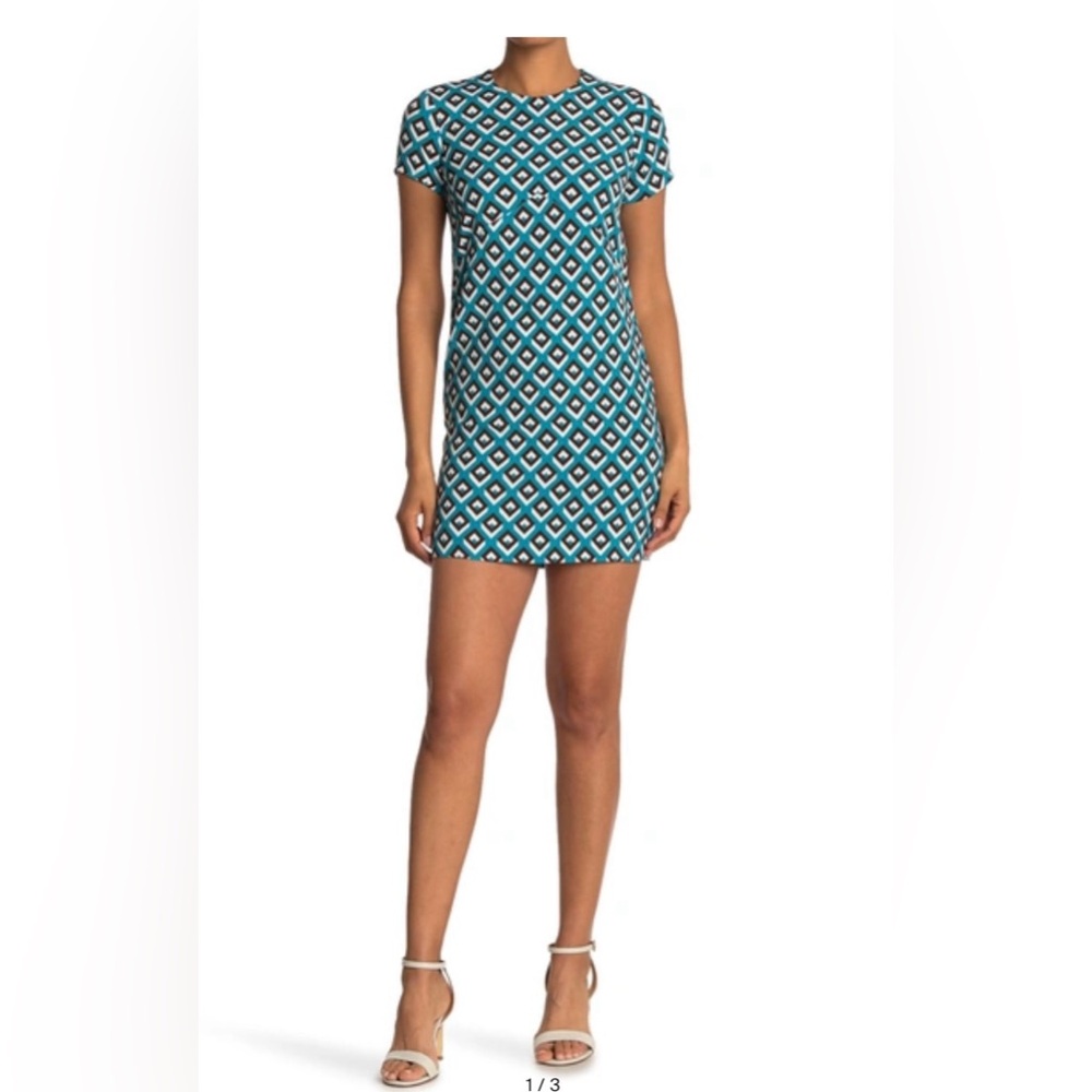 Stylish geometric print DVF mini dress